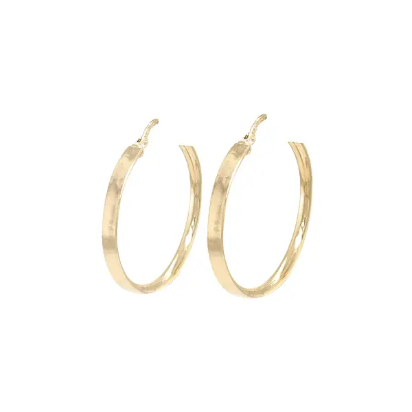 Gold Round Earrings
