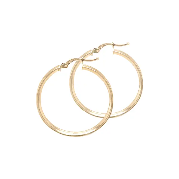 Gold Round Earrings