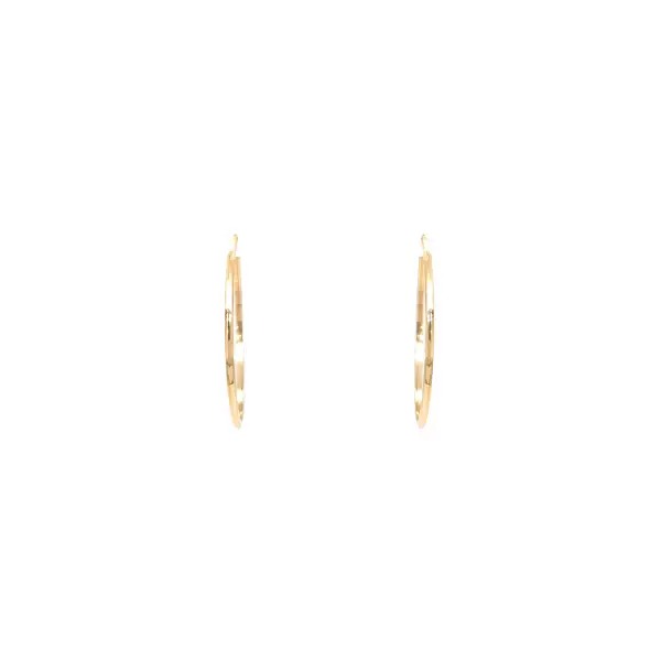 Gold Round Earrings