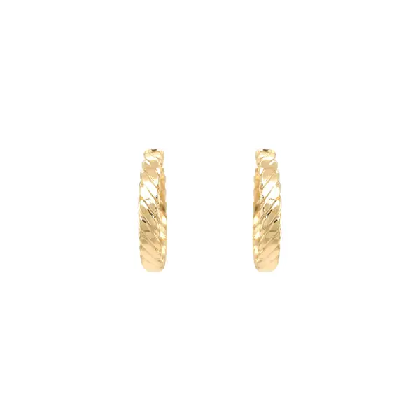 Gold Round Earrings