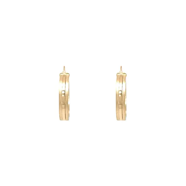 Gold Round Earrings