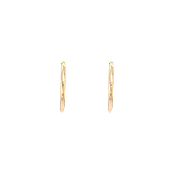 Gold Round Earrings