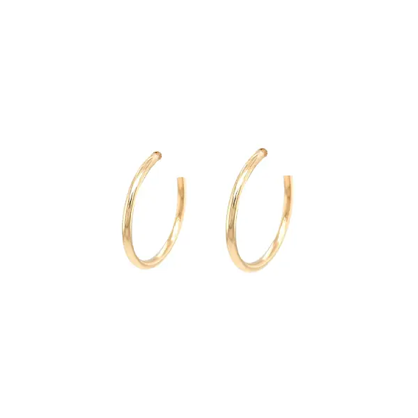 Gold Round Earrings