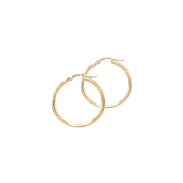 Gold Round Earrings