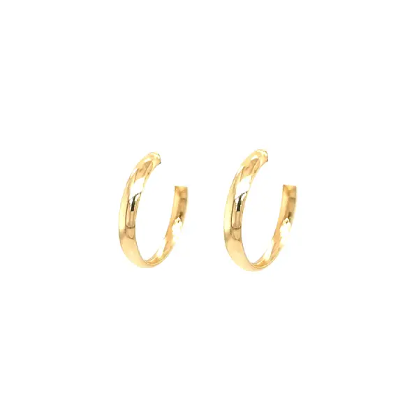 Gold Round Earrings