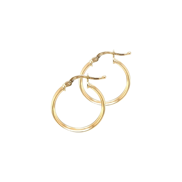Gold Round Earrings