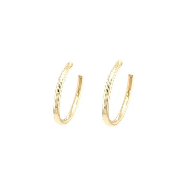 Gold Round Earrings