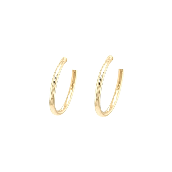 Gold Round Earrings