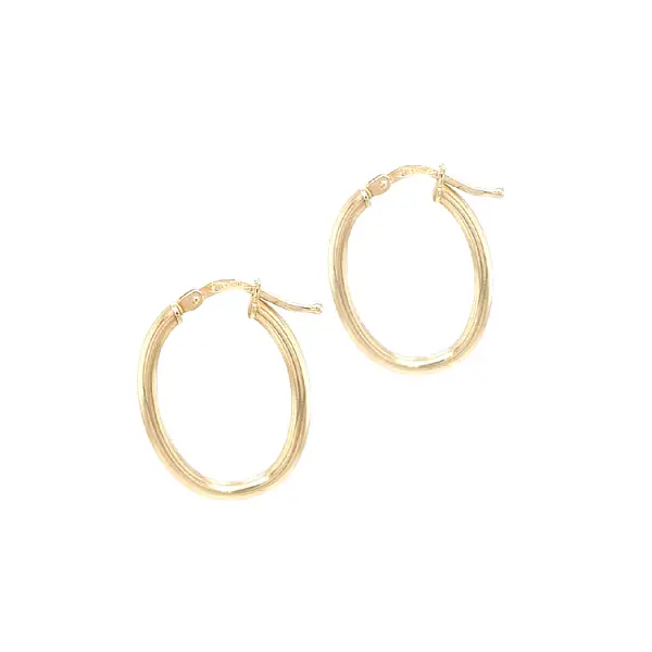 Gold Round Earrings