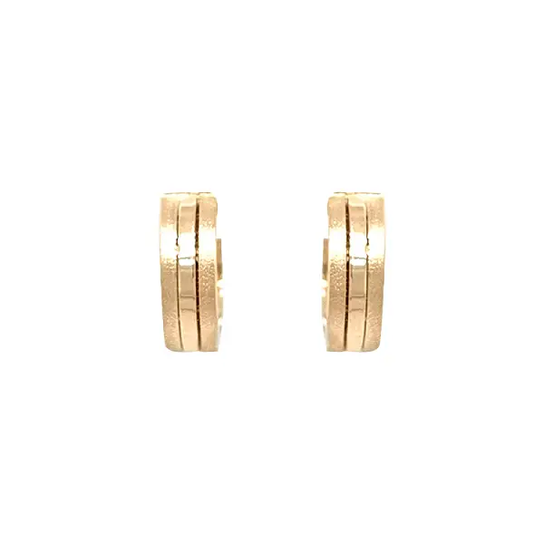 Gold Round Earrings