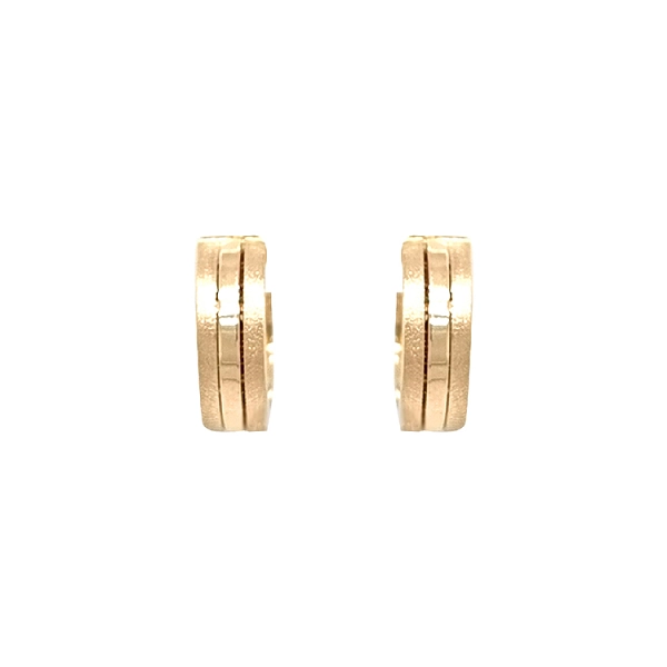 Gold Round Earrings