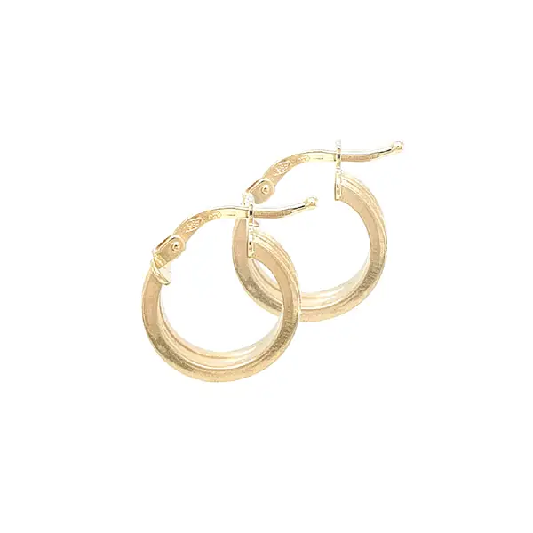 Gold Round Earrings