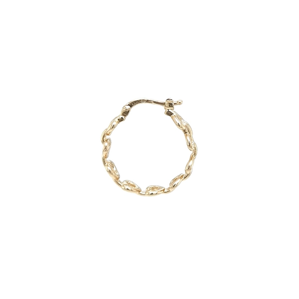 Gold Round Earrings Hearts