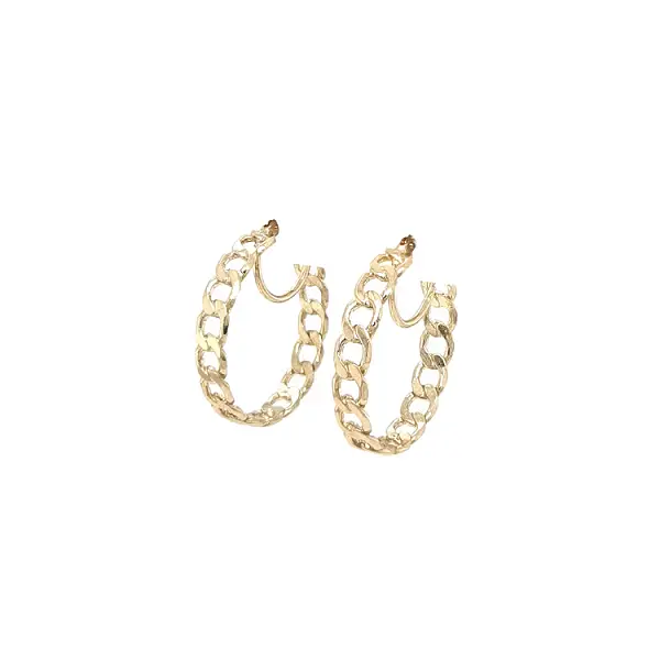 Gold Round Earrings