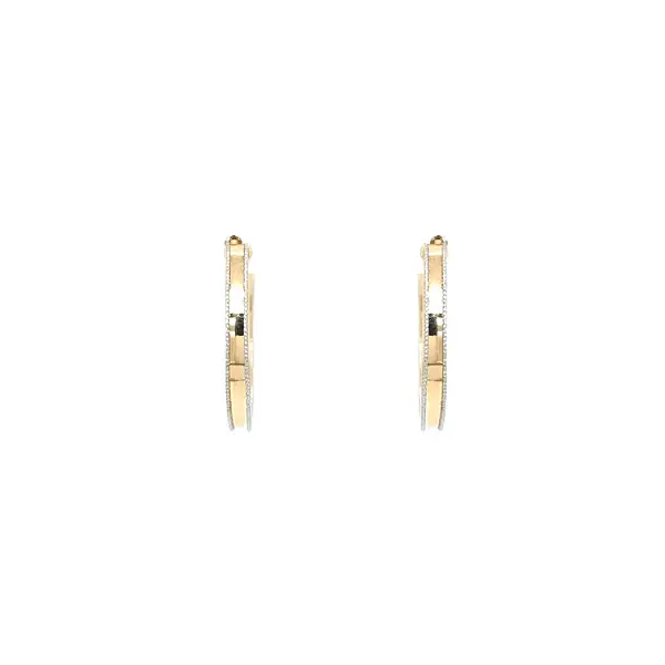 Gold Round Earrings
