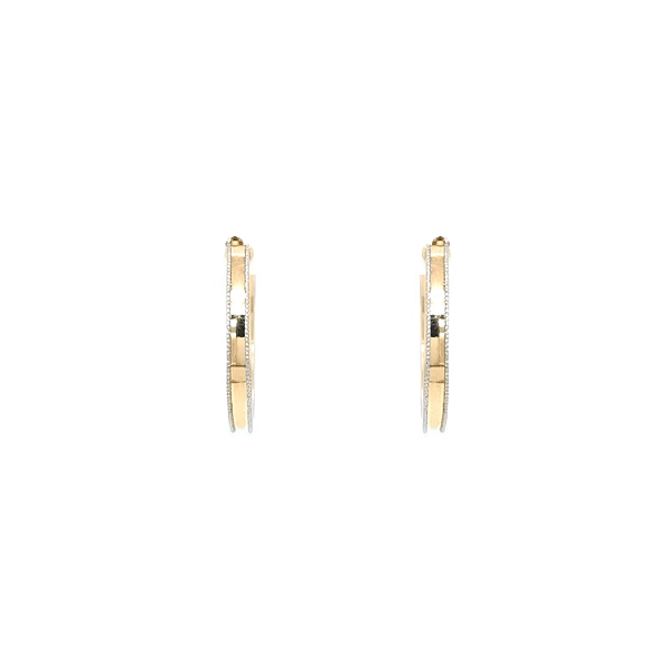 Gold Round Earrings