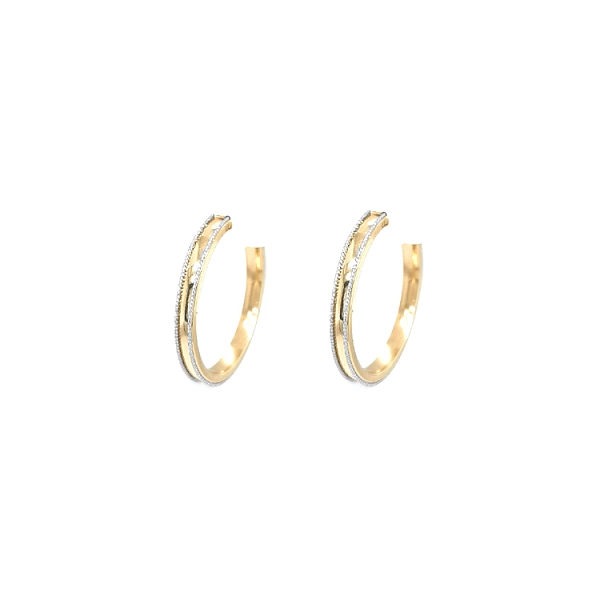 Gold Round Earrings