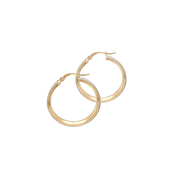 Gold Round Earrings