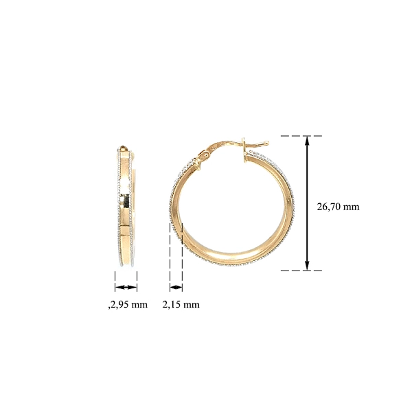 Gold Round Earrings