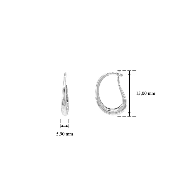 Gold Earrings Semi-circles