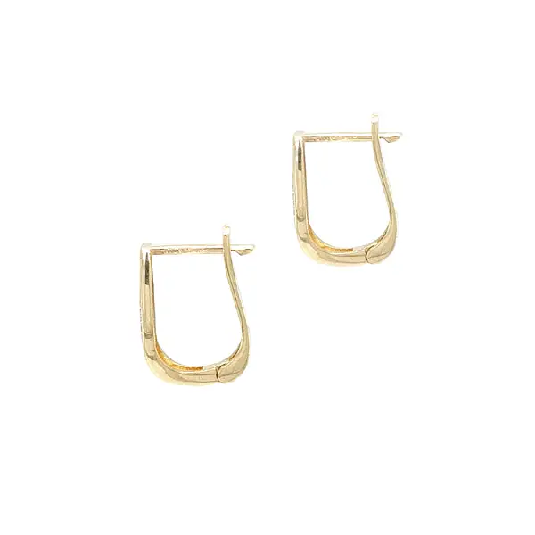 Gold Earrings with Zircons
