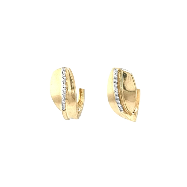 Gold Earrings with Zircons