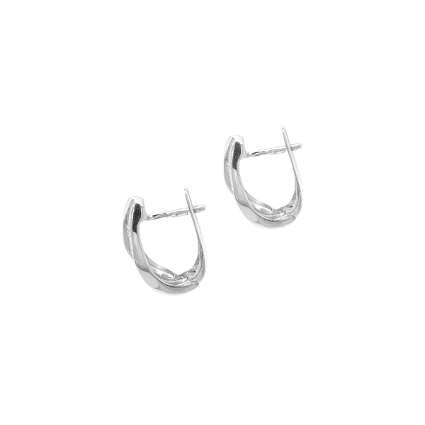 Gold Earrings with Zircons