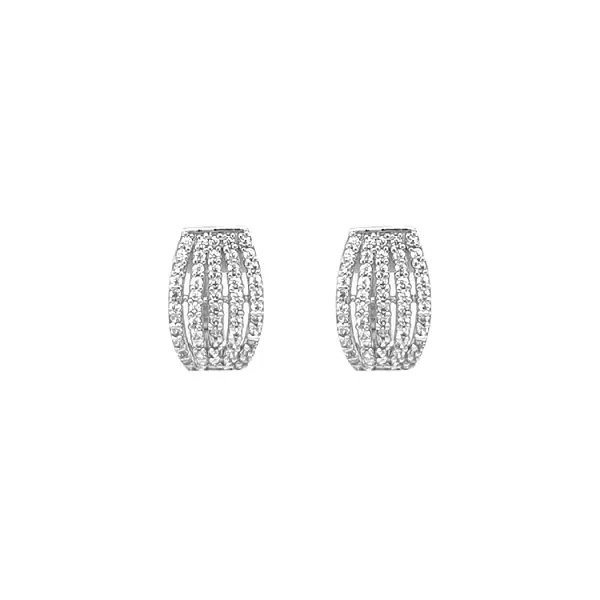 Gold Earrings with Zircons