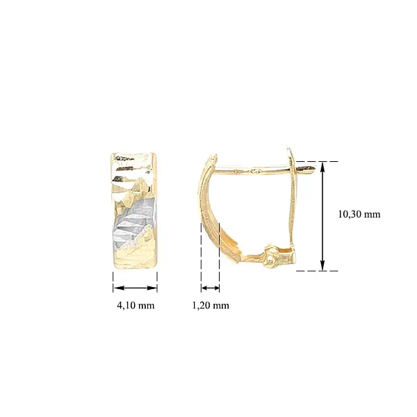 Gold Earrings made of Combination Gold