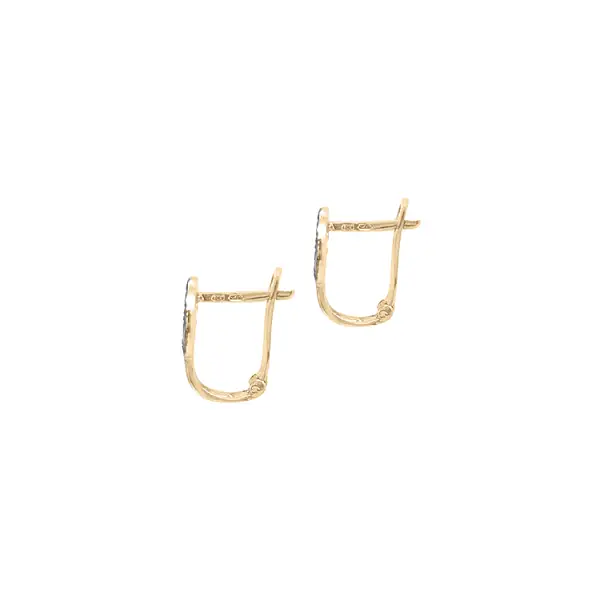 Gold Earrings with Zircons