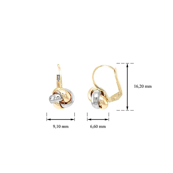 Gold Earrings made of Combination Gold