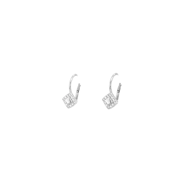 Gold Earrings with Zircons