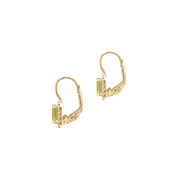 Gold Earrings with Zircons