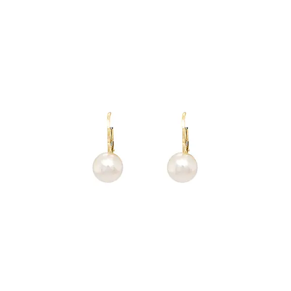 Gold Pearl Earrings