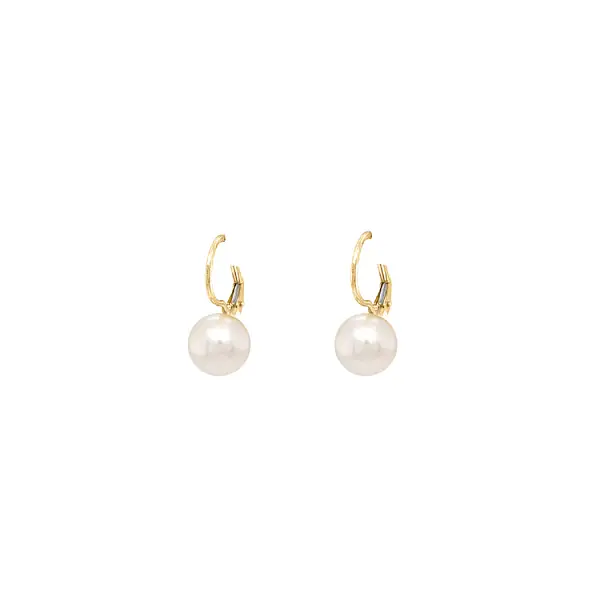 Gold Pearl Earrings