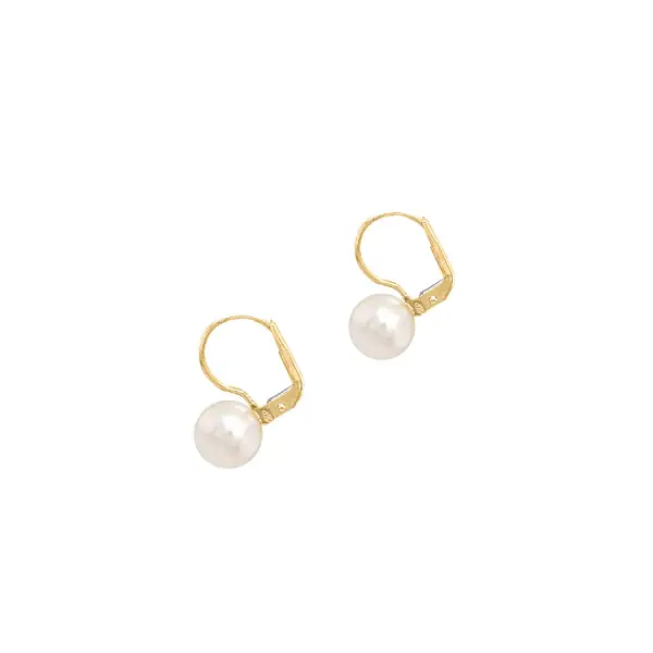 Gold Pearl Earrings