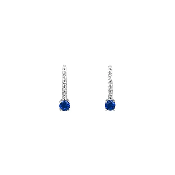 Gold Earrings with Zircons