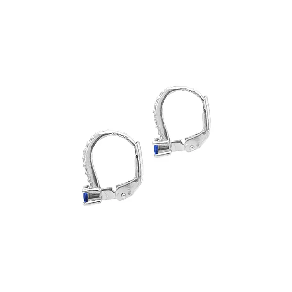 Gold Earrings with Zircons