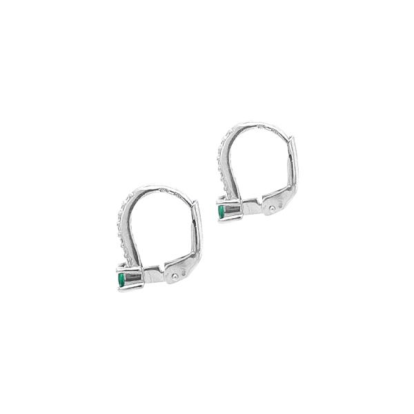 Gold Earrings with Zircons