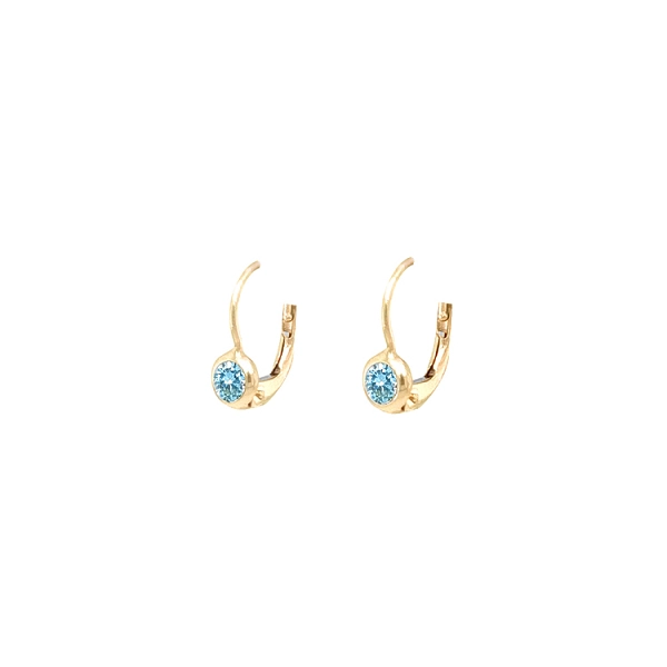 Gold Earrings with Zircons