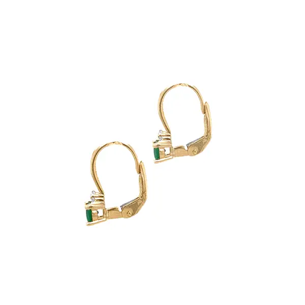 Gold Earrings with Zircons