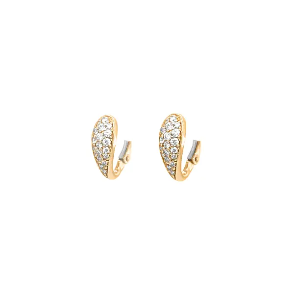 Gold Earrings with Zircons