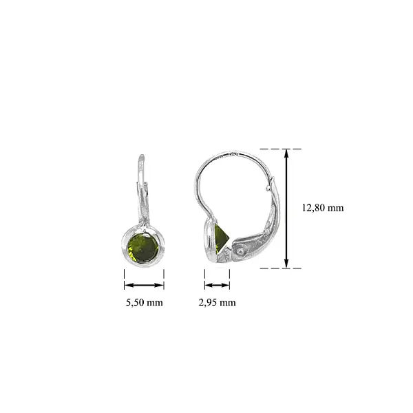 Gold Earrings with Zircons