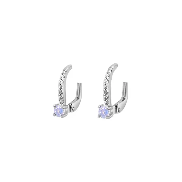 Gold Earrings with Zircons