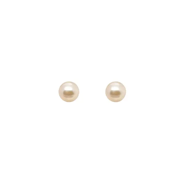White Gold Pearl Earrings