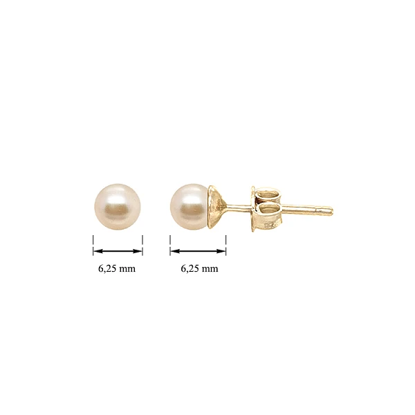White Gold Pearl Earrings