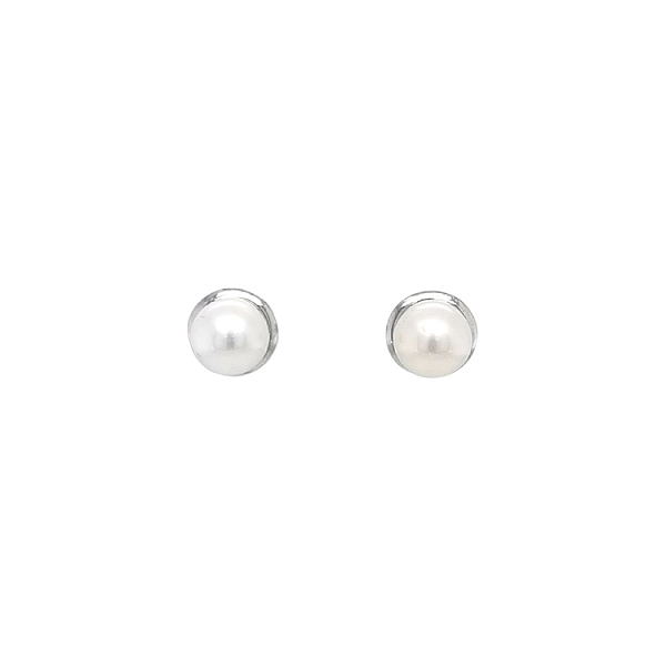 Pecky Earrings with White Gold Pearl