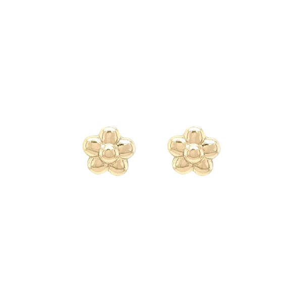 Gold Pecky Earrings Flowers