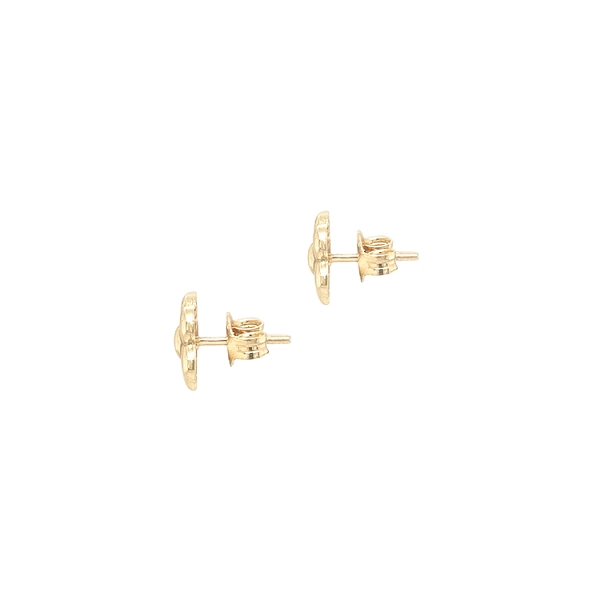 Gold Pecky Earrings Flowers