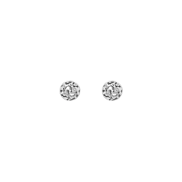 Gold Pecky Earrings with Zircones